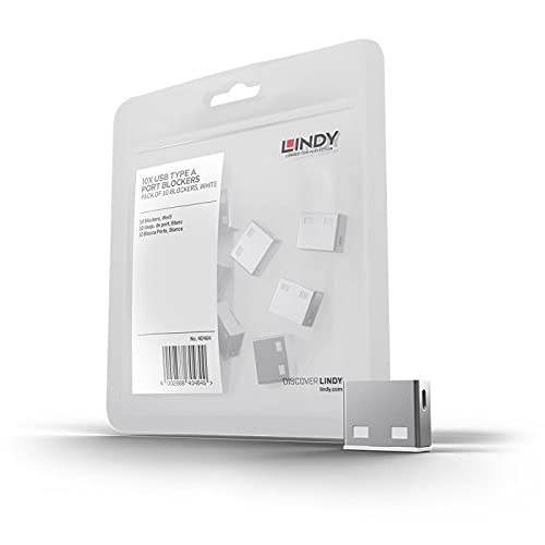 Lindy Usb Port Blocker - Pack Of 10 - White 40464