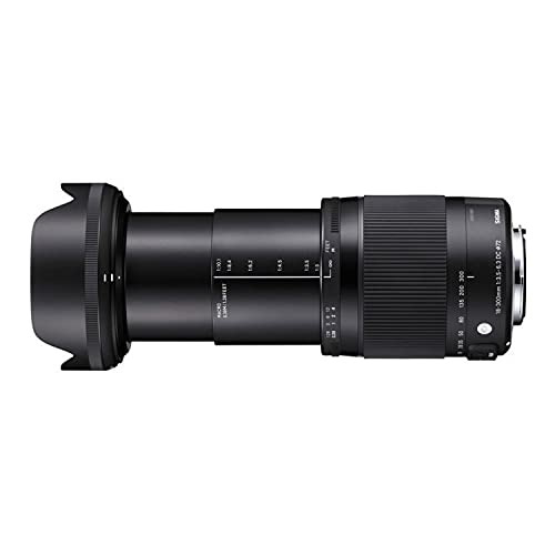 Sigma 886306 18 300Mm F3.5 6.3 Contemporary Dc Macro Os Hsm Lens For Nikon, Black