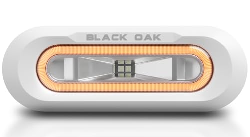 Black Oak Low Pro&Trade; Marine Spreader Light - Flush Mount - White Housing - Amber Led,WBAUVB0F8F59L47