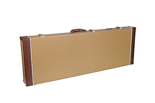 Crossrock Wooden Case Fits Fender Telecaster And Stratocaster Electric Guitars,Vinyl Tweed (Crw620Etw)