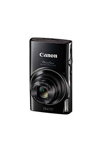 Canon PowerShot ELPH 360 Digital Camera w/ 12x Optical Zoom and Image Stabilization   Wi Fi & NFC Enabled (Black)