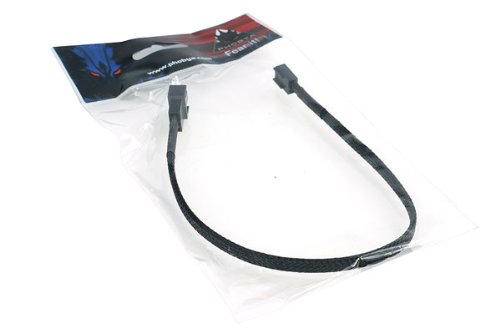 Phobya Adapter Cable, 4-Pin Molex To 3-Pin (12V), 30Cm, Sleeved, Black