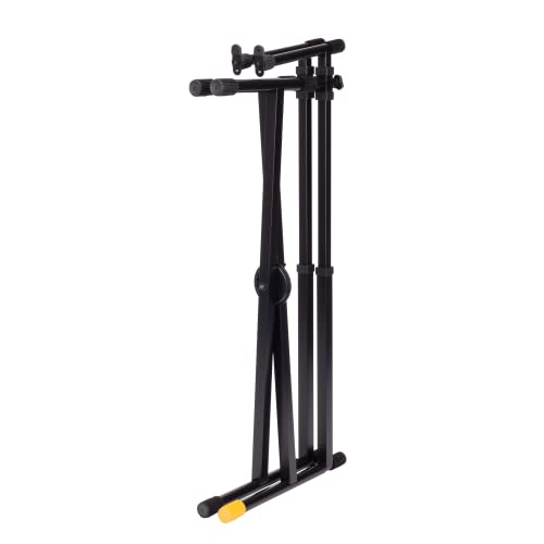 Hercules Ks210B Ez Lok Double Tier X Stand,Black