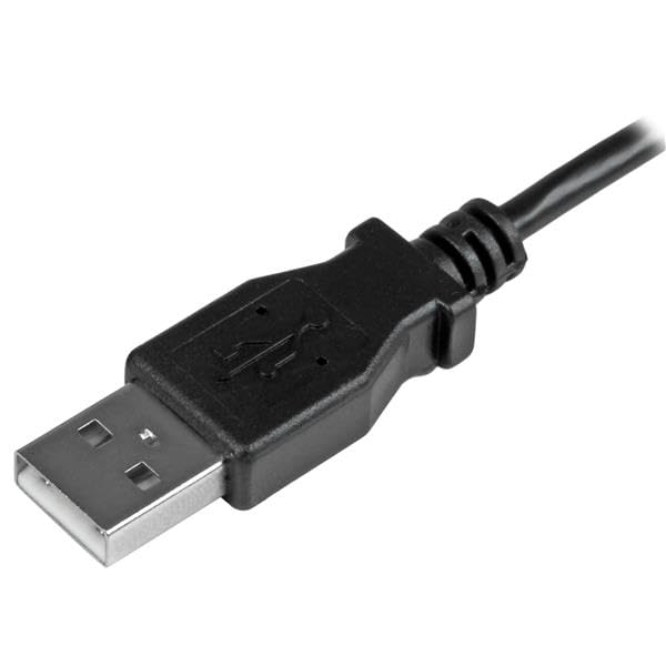 StarTech.com Left Angle Micro USB Cable � 1 ft / 0.5m � 90 degree � USB Cord � USB Charger Cable � USB to Micro USB Cable (USBAUB50CMLA)