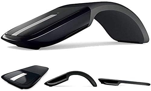 RURALMEOW Wireless Mouse Foldable Folding Mice for Microsoft Laptop PC Mac Black