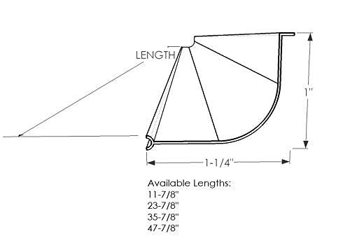 Beam Lighting Under Cabinet Light Cover Replacement | White Ribbed Acrylic Diffuser (Ucel Linkable, 48'')