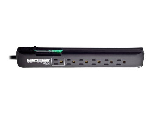 Minuteman Mms664S Slim Line Series Surge Protector, Ac 120 V, 1.8 Kw, 6 Output Connectors