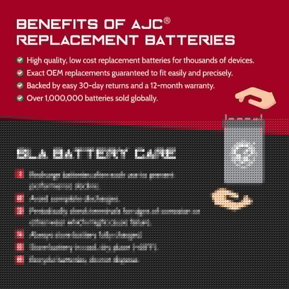 Ajc Battery Compatible With Universal Power Group Ub1270 12V 7Ah Alarm Battery