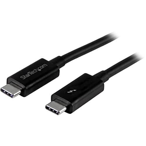 Startech.Com 20Gbps Thunderbolt 3 Cable   3.3Ft/1M   Black   4K 60Hz   Certified Tb3 Usb C To Usb C Charger Cord W/ 100W Power D