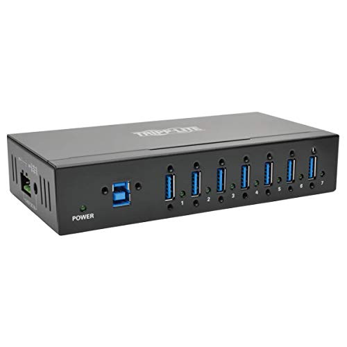 Tripp Lite 7 Port Industrial Usb A 3.0 Superspeed Hub With 15Kv Esd Immunity, Metal Case, Mountable, Usb Type A (U360 007 Ind), 
