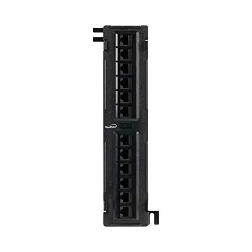 Navepoint 12 Port Cat5E Utp Unsheilded Mini Patch Panel With Wallmount Bracket Included Black
