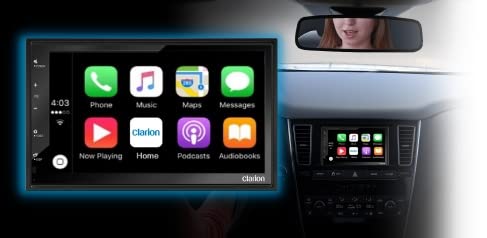 Clarion Fx450 Car Stereo Car Truck Suv Radio 2 Din Touch Screen, Apple Car Play And Android Auto, Bluetooth, 50 Wts X 4, Am Fm, Rear View Camera Input