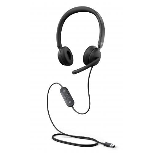 Microsoft Modern Usb Headset   Wired Headset,On Ear Stereo Headphones With Noise Cancelling Microphone, Usb A Connectivity, In L