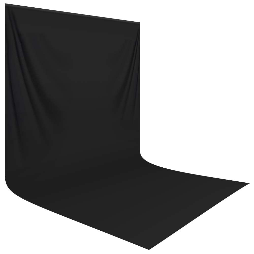 Hemmotop Black Backdrop Background,10X20 Ft Black Backdrop Screen For Photoshoot, Black Photo Backdrop Cloth For Party, Photogra