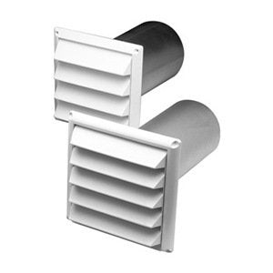 Fantech Com 5P Plastic Supply And Exhaust Hoods (Pair), 5'', White