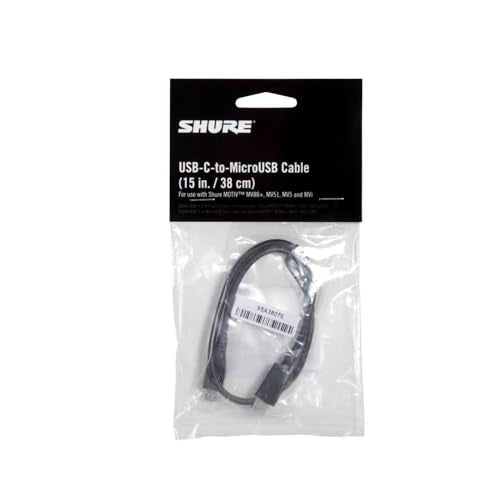 Shure Motiv Replacement 15 Usb-C Cable For Mv5, Mv51, Mv88+ And Mvi (Amv-Usbc15)