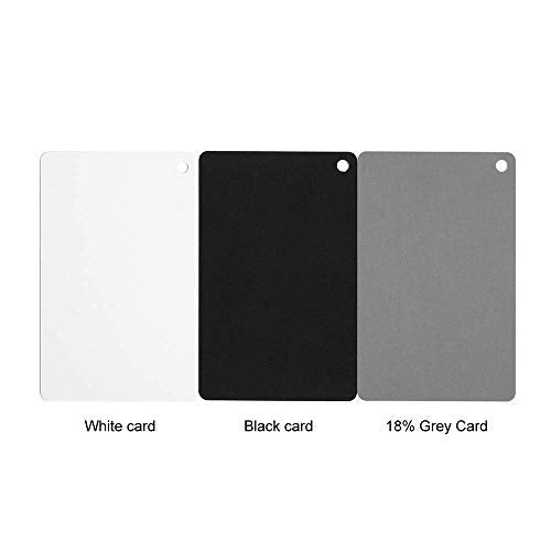 Sedremm Grey Card White Balance Card 3 In 1 Digital Color Correction Set 18% Exposure Photography Card For Video Dslr And Film W