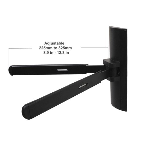 Videosecu Adjustable Av Shelf Wall Mount Bracket For Dvd Player Receiver Vcr Dvr Cable Box Or Other Audio Component - Under Tv B