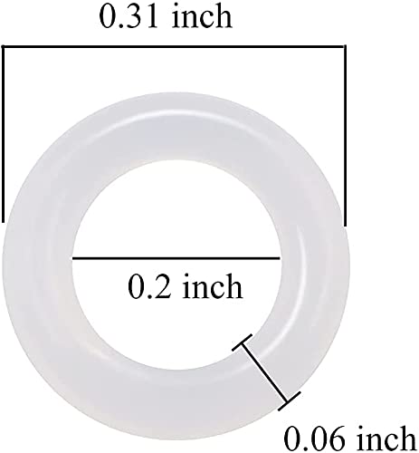 Dgzzi 150Pcs Rubber O Ring Switch Dampeners Keycap 8X5X1.5Mm Clear White Cherry Mx Switch Keyboard Damping O Ring