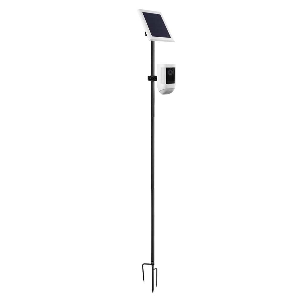 Holicfun 2 In 1 Ground Stake Mount Stand For Outdoor Security Cameras And Solar Panels, Universally Compatible With Ring, Blink,