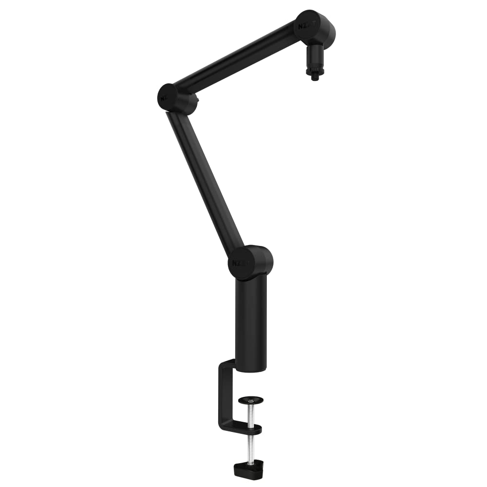 NZXT Boom Arm Mini - AP-BOOMS-B1 - Small Microphone Boom Arm for Streaming, Content Creation, Podcasting & Recording - Smooth & 