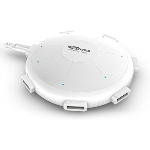 Portronics Por 343 Ufo Usb Home Charger 6 Ports 8A Charging Station For Smartphones And Tablets  White
