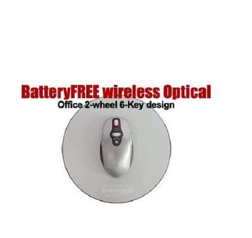 Key Connection Wlbf95 Battery Free Wireless Optical Mouse And Pad (Round) With Vertical And Horizontal Scroll