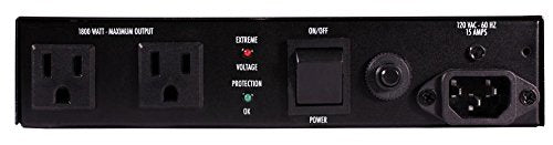 Furman AC-215A Compact Power Conditioner - Auto-Resetting Voltage Protection, Black Plastic