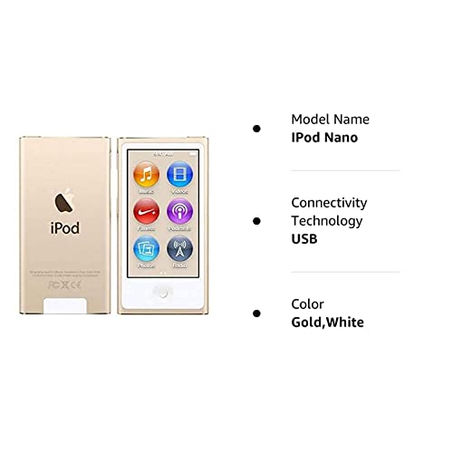 M Player Ipod Nano 16Gb Gold 8Th Generation With Generic Accessories [Packaged In White Box]