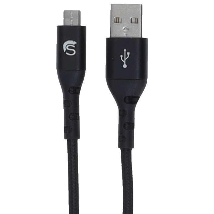 Scipio 4ft Kevlar braided Micro Cable STMICRO4 - USB to Micro Sync and Power Charging Cord - Black