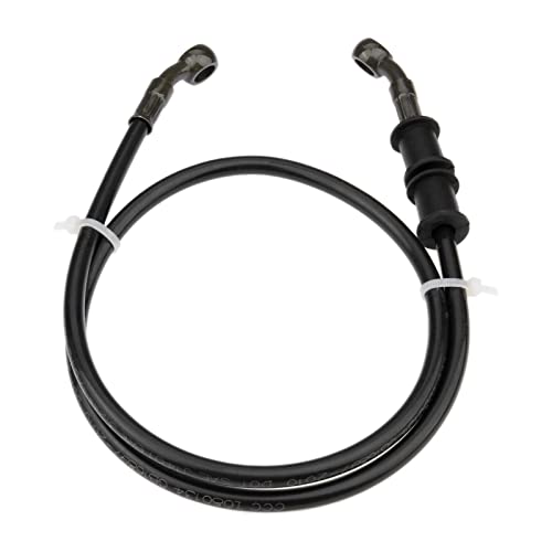 Mtsooning Motorcycles Hydraulic Brake Hose, 90Cm/35.43'' Black Braided Clutch Oil Pipe, Gas Fuel Line Pvc Tube Replacement For P