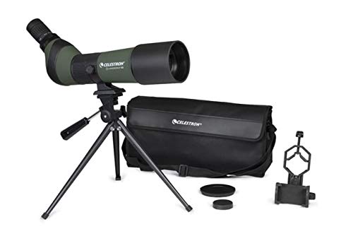 Celestron - Landscout 65Mm Angled Spotting Scope - Fully Coated Optics - 20-60X Zoom Eyepiece - Rubber Armored - Tabletop Tripod
