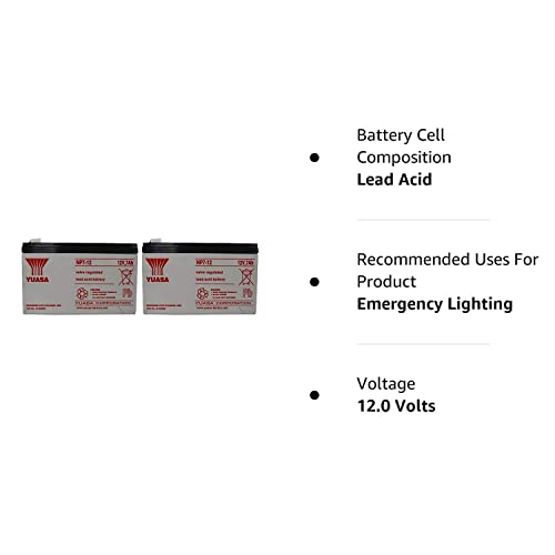 Yuasa Np7 12 12V 7Ah Battery (2 Pack)