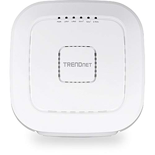 Trendnet Ac2200 Tri Band Poe+ Indoor Wireless Access Point, 867Mbps Wifi Ac + 400Mbps Wifi N Bands, Wave 2 Mumimo, Client Bridge