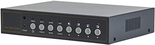 Installer Cctv 4Ch Video Color Quad Multiplexer With Loopout, Remote Control And Free 1 Amp Power Adapter