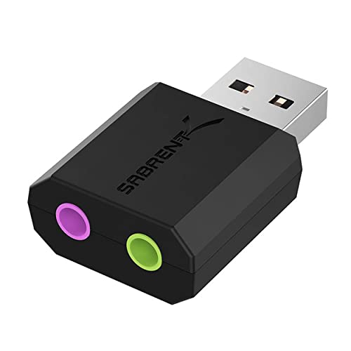 Sabrent Usb External Stereo Sound Adapter For Windows And Mac. Plug And Play No Drivers Needed. (Au Mmsa)