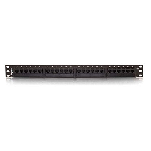 C2G 37199 24Port Cat6 110Type Patch Panel, Black