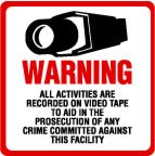 Hdvd 2Pcs! Commercial Grade Security Sign Decals Stickers Video & Audio Cctv Security Surveillance Camera System Warning Sign 4'