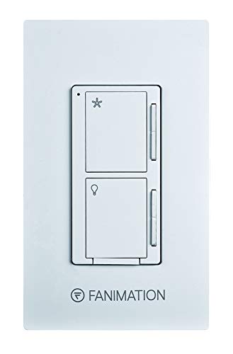 Fanimation Ceiling Fan Wall Control   Fan 3 Speeds And Dimming Light   White