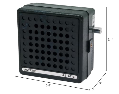 Astatic 302-VS6 10W/8? Noise Cancelling External CB Speaker, Black