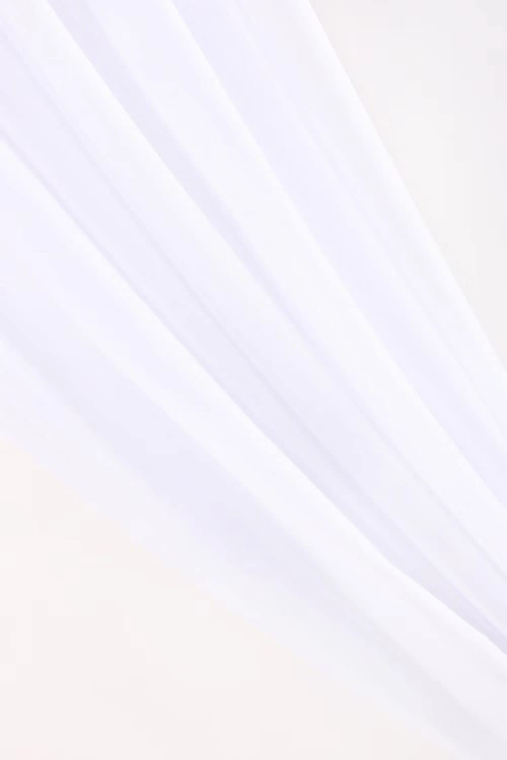 Linxtar 1 Panel White Wedding Arch Drapery 6 Yards Long And 30'' Wide Sheer Chiffon Wedding Arch Draping Fabric For Party Backdr