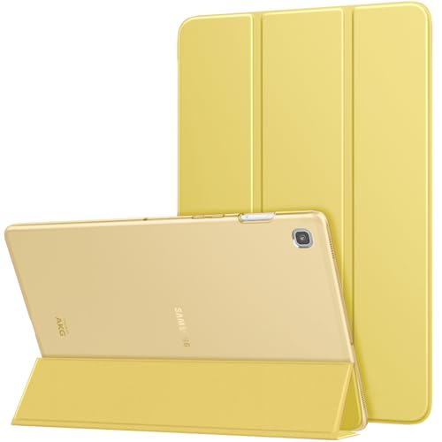 MoKo Case Fit Samsung Galaxy Tab S5e 2019, Ultra Thin Slim Shell Trifold Stand Cover with Frosted Back with Auto Wake and Sleep for Galaxy Tab S5e SM T720/SM T725 2019 Tablet, Light Yellow