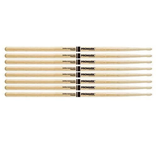 Promark Classic Attack 5A Shira Kashi Oak Drumsticks, Oval Wood Tip, Buy 3 Pairs Get 1 Free