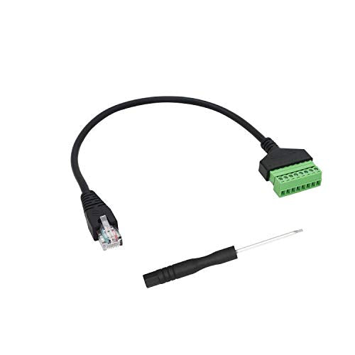 SinLoon Ethernet RJ45 Male Plug to 8 Pin Screw Terminal Block Connector for Cat7 Cat6 Cat5 Cat5e Ethernet Extender CCTV Digital 