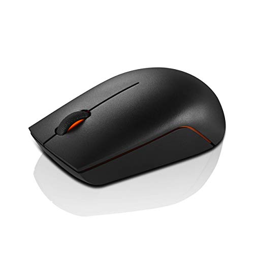 Lenovo 300 Wireless Compact Mouse, Black, 1000 Dpi, Ultra Portable Design, Up To 12 Months Battery Life, Gx30K79402
