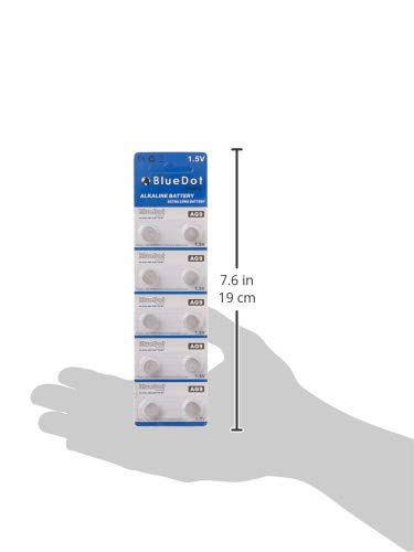 Bluedot Trading Ag9, Sr45, Sg9, Lr45 Alkaline Button Cell Batteries Ideal For Hearing Aids, Watches, Calculators, Thermometer, T