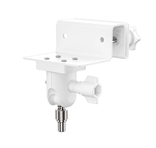 Okemeeo Security Camera Gutter Mount For Eufycam 2C/2C Pro/3/3C/Solocam C210/Solocam S220, Outdoor Mount For Wyze Cam Pan V3/Arlo Cameras And More With 1/4' 20 Threaded Hole(White, 1 Pack)