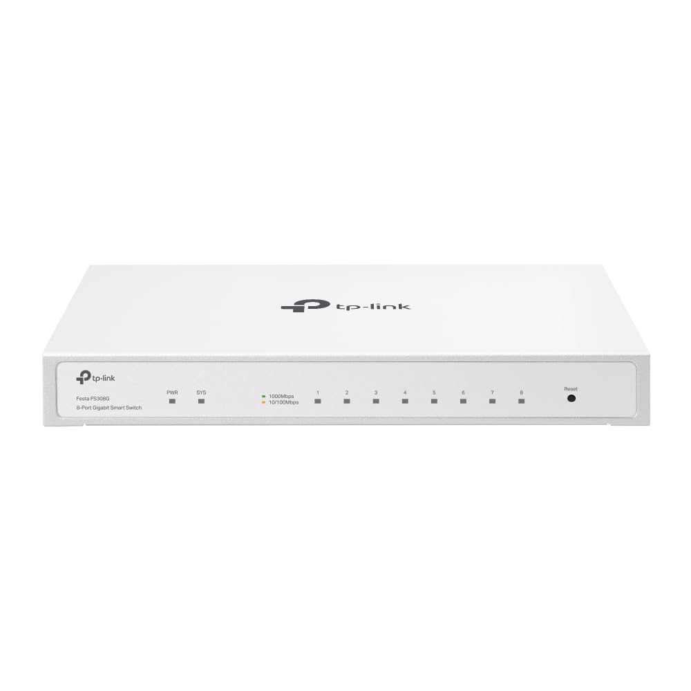 Tp Link Festa Fs308G | 8 Port Gigabit Smart Managed Switch | Self Organizing Network | Free Cloud Management | Fanless | Static