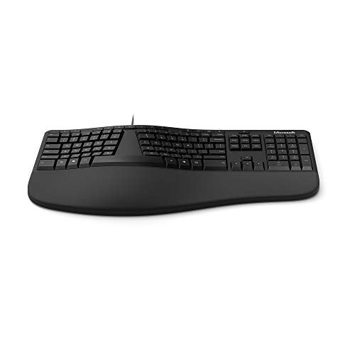 Microsoft Lxm 00004 Wired Ergonomic Keyboard, Black