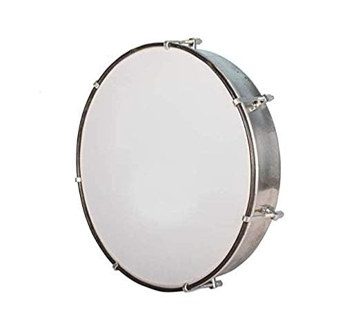 Musiqaa Jahan Musical Instruments Duff (S.S), 18.2 Inch, Silver